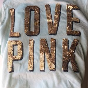 Victoria secret light blue zip up jacket!